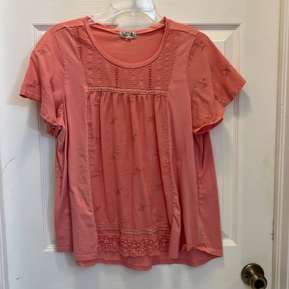 ONE WORLD | Tops | One World Rose Colored Top | Poshmark